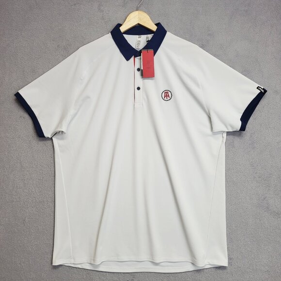 Unrl Shirt Mens 2XL White Golf Performance Barstool Tradition Polo Short Sleeve - Picture 1 of 8
